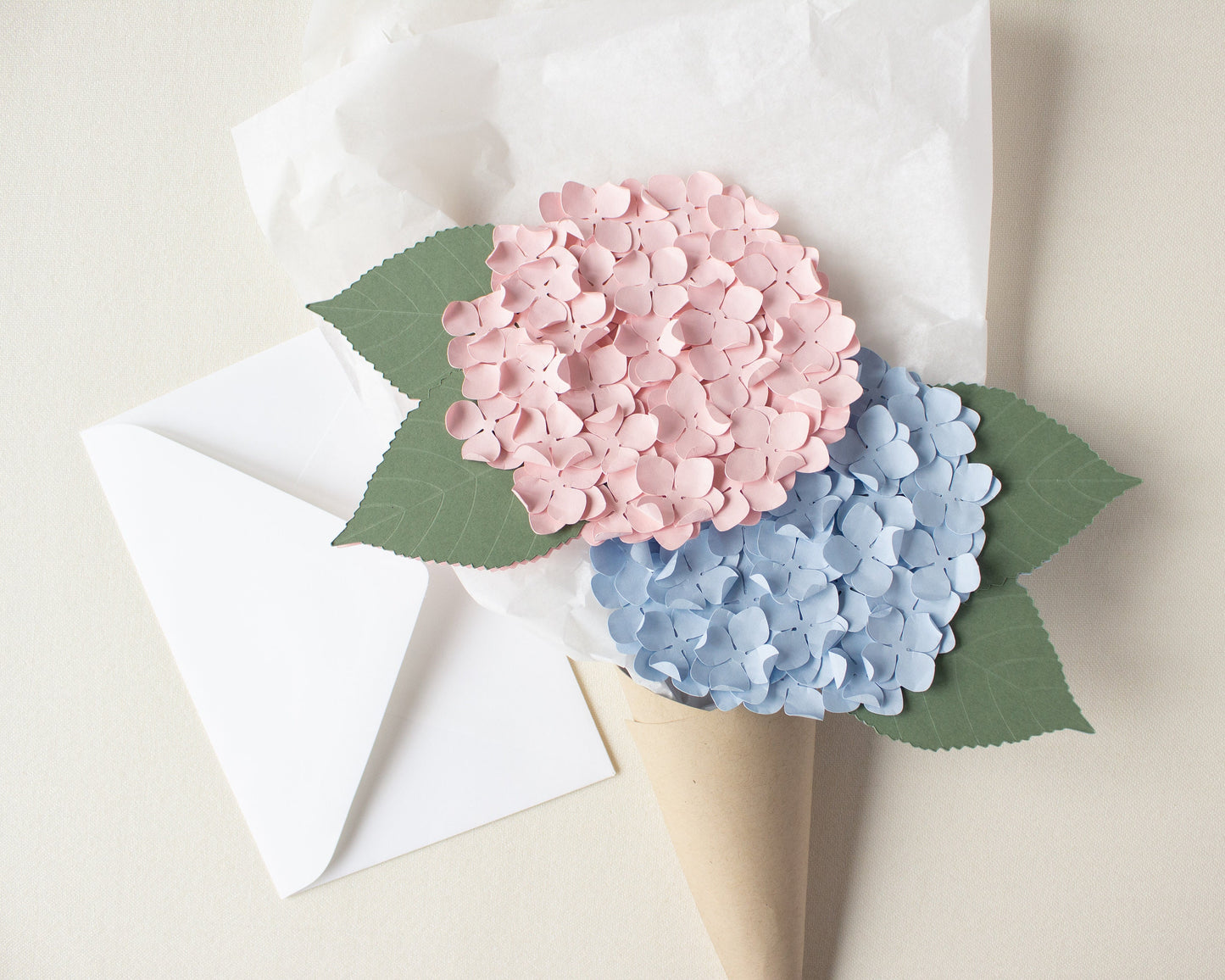 Hydrangea Folded Card