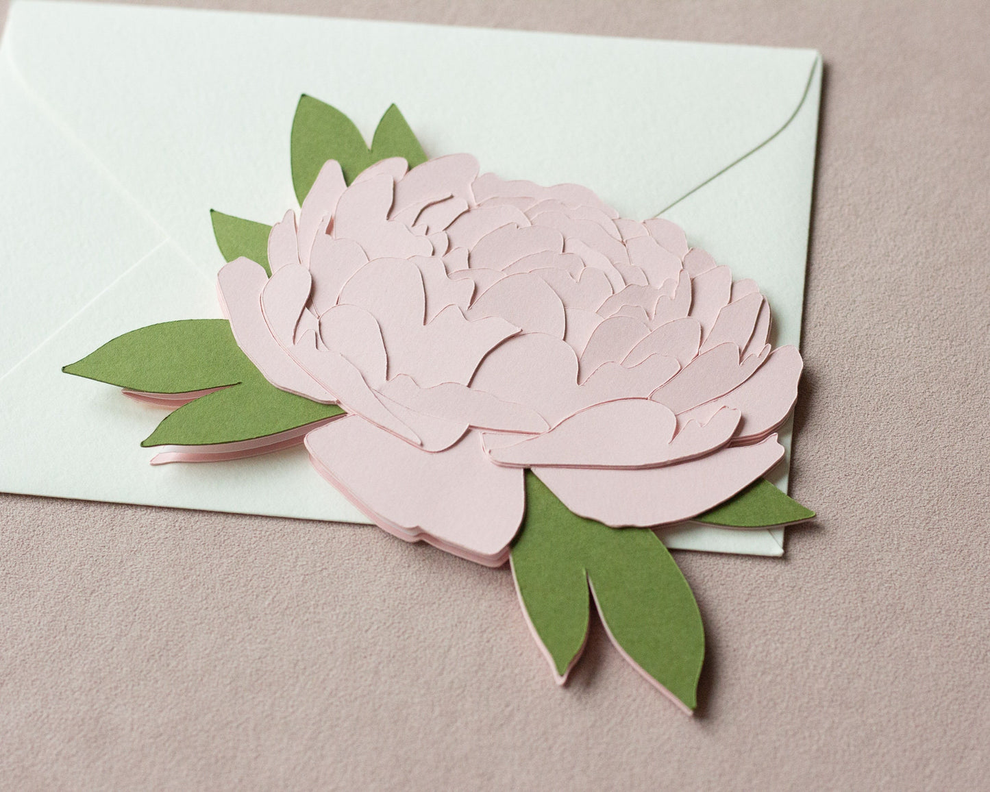 Peony Folded Card