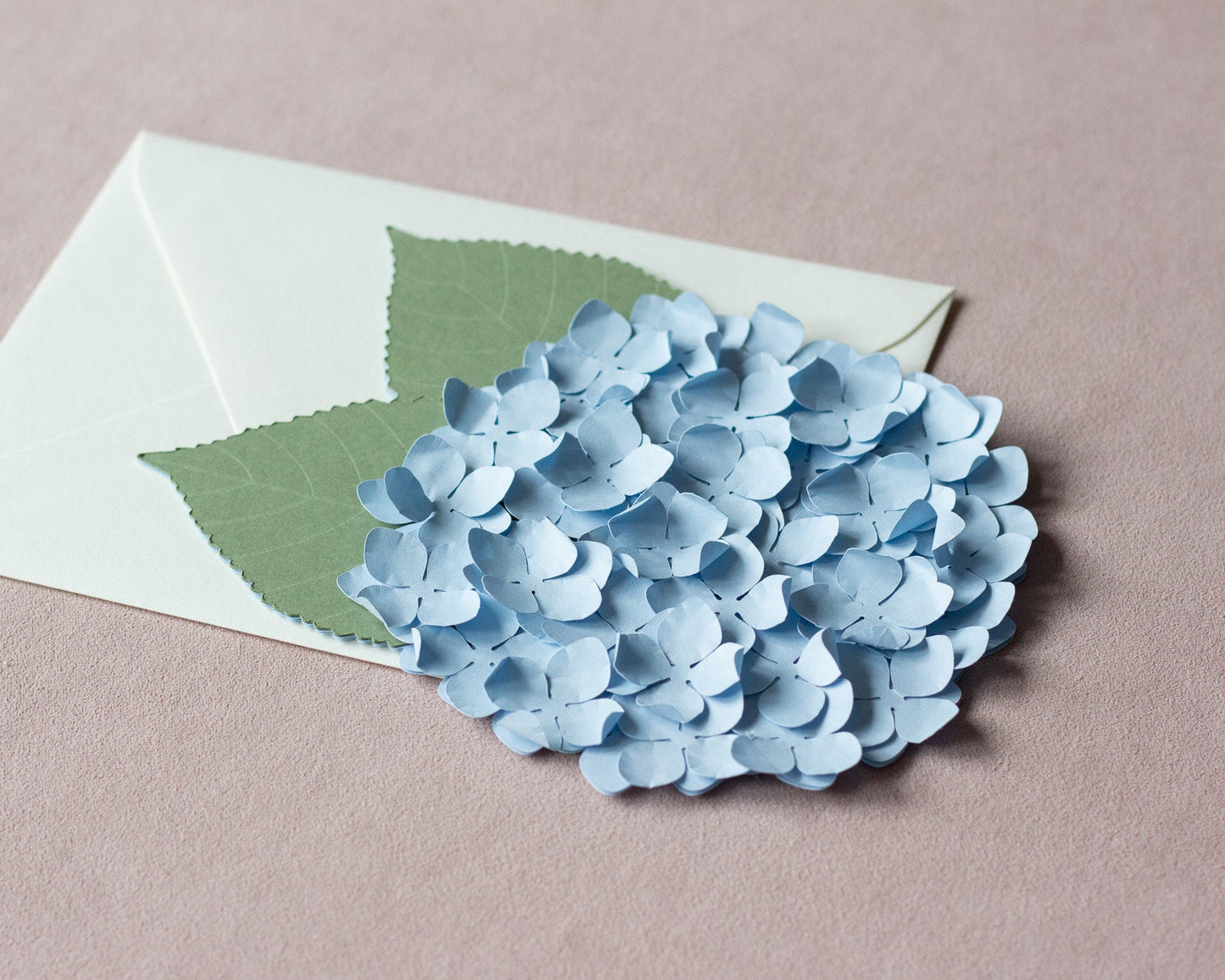 Hydrangea Folded Card