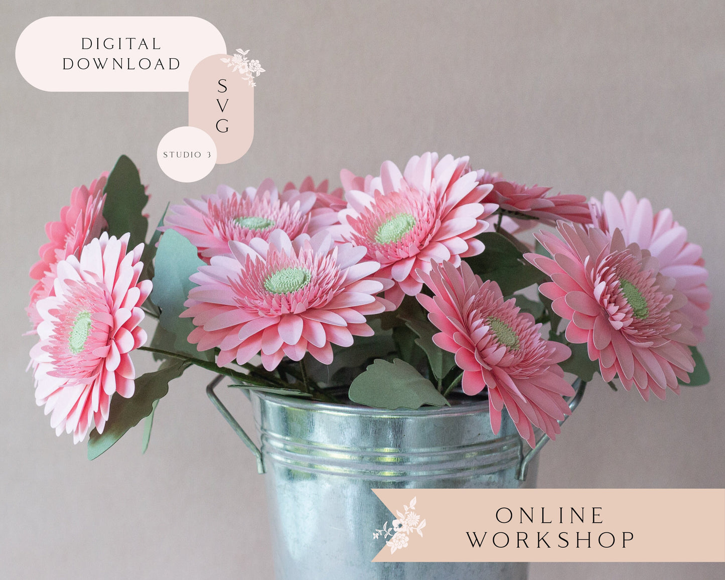 Paper Gerbera Daisy Flower