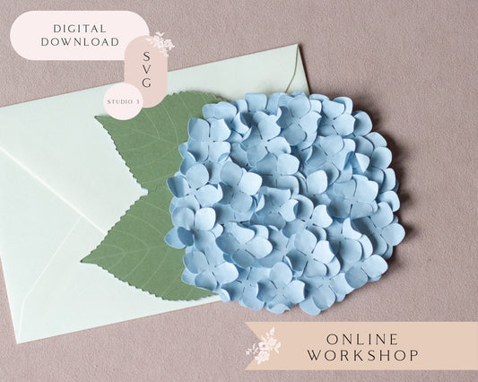Hydrangea Folded Card