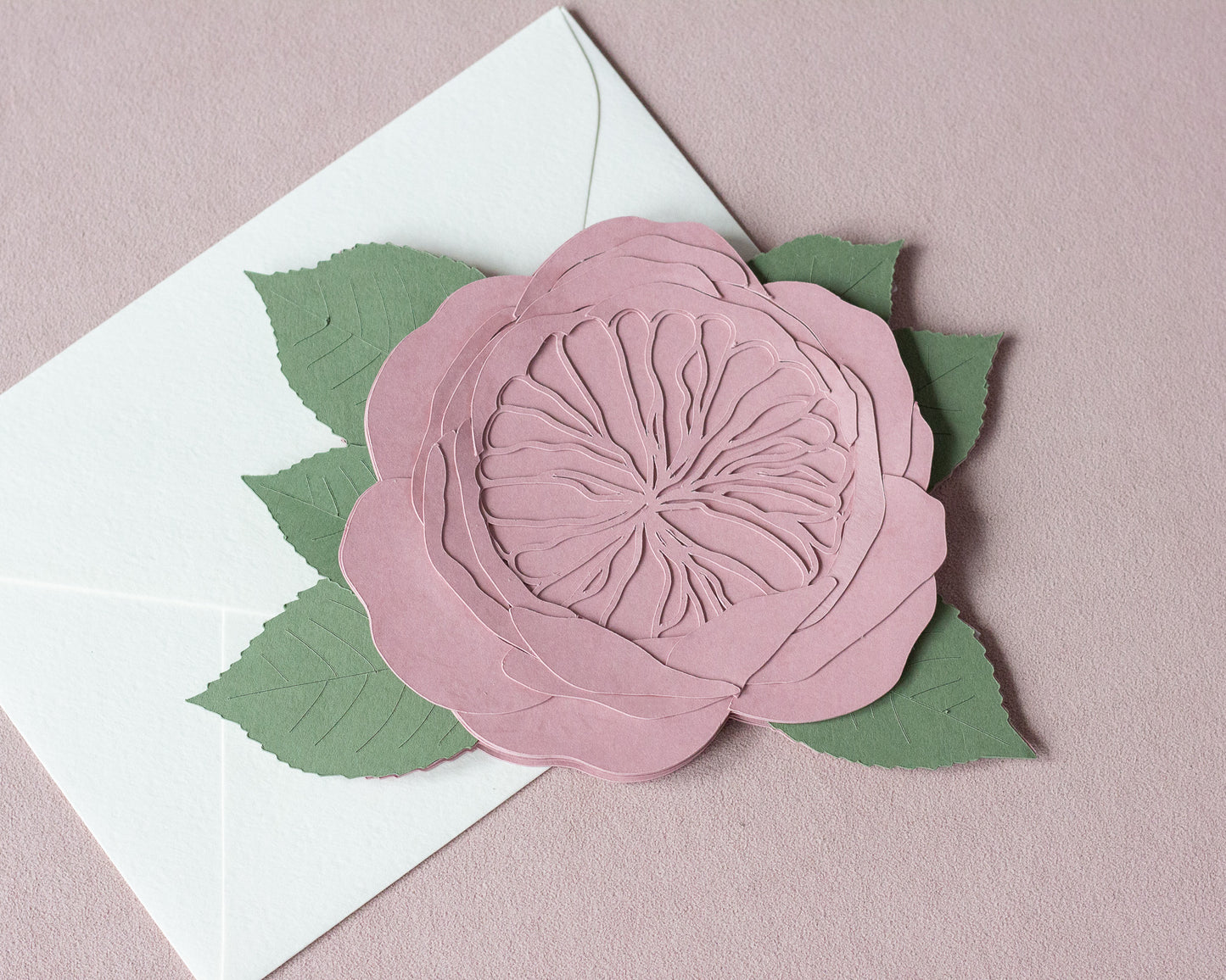 Garden Rose Folded Card