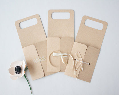 Paper Flower Holder Rectangle Handle