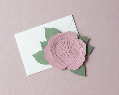 Garden Rose Folded Card