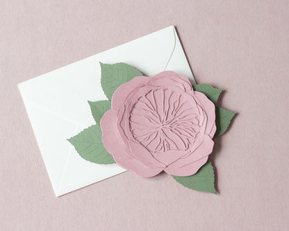 Garden Rose Folded Card